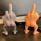 Middle finger figure with legs