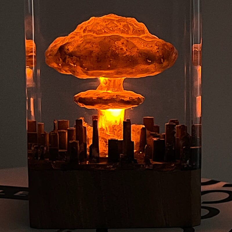 Resin lamp with explosive bombs