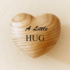 Small Pocket Hug Wooden Heart Token