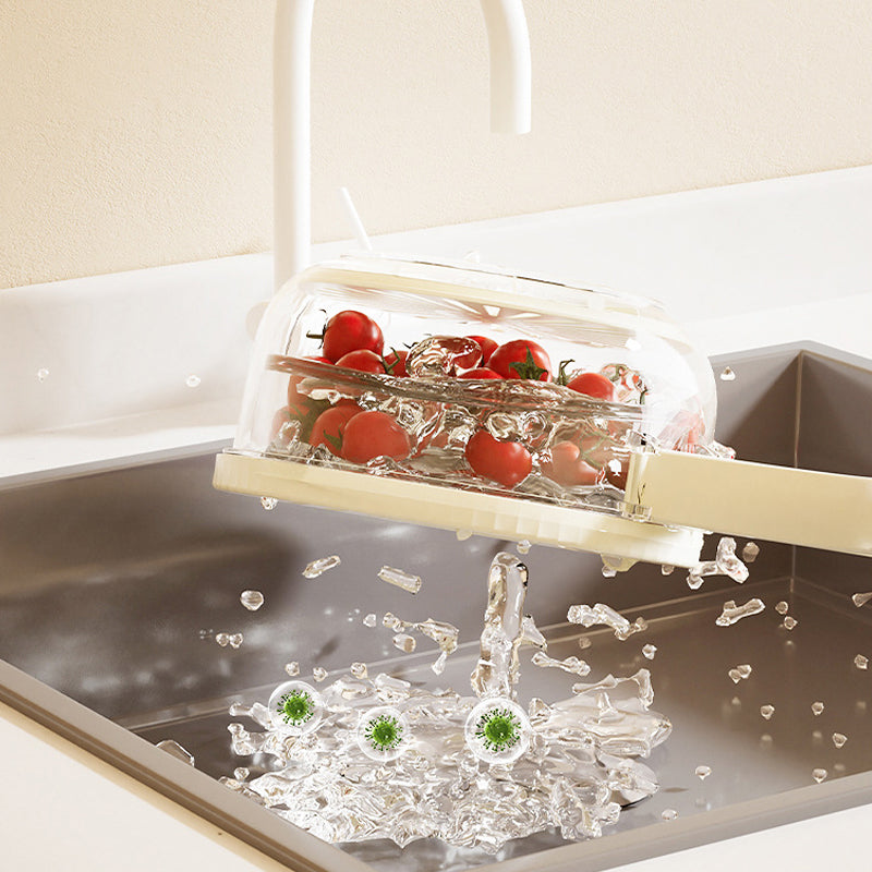 Multifunctional foldable handle drain bowl