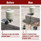 Propane Refill Adapter Hose with Gauge & Control Valve