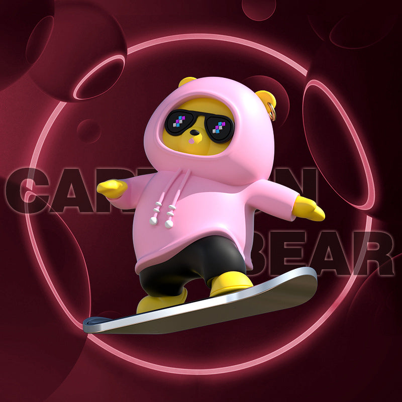 Skateboarding Bears Car Decoration
