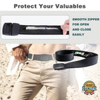Anti-theft belt with hidden wallet