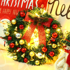 Christmas Wreath Branches Bells Christmas Lights String Decoration Lights
