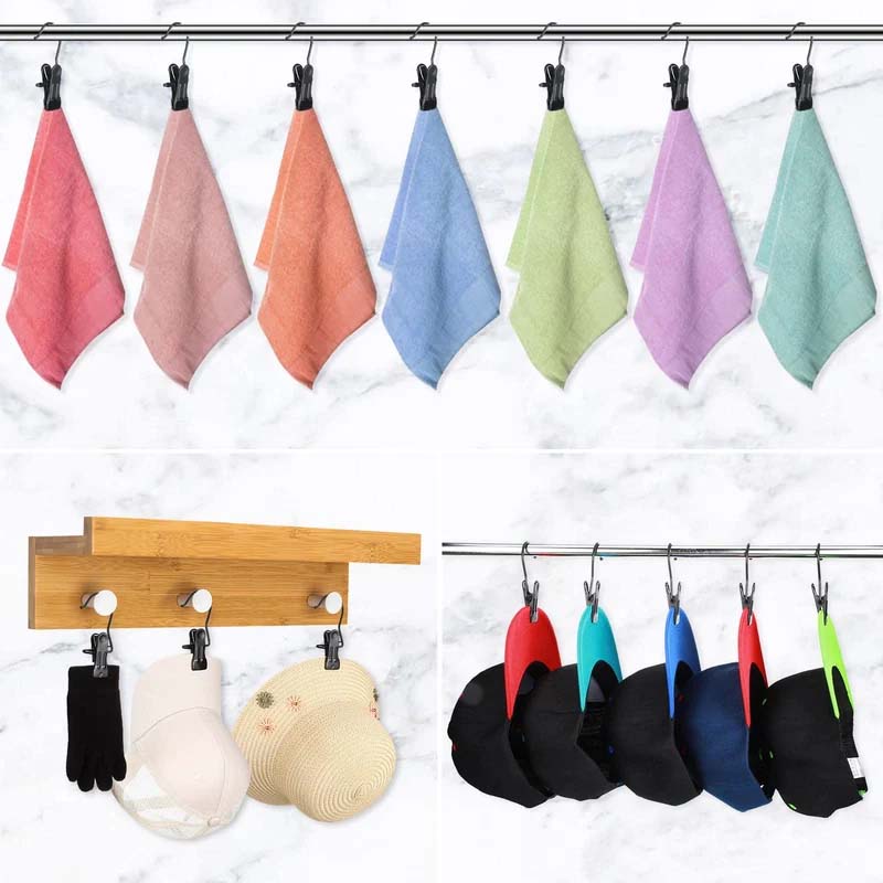 Space-saving portable travel hanger clips