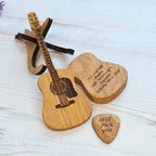 Wooden box for acoustic guitar accessories
