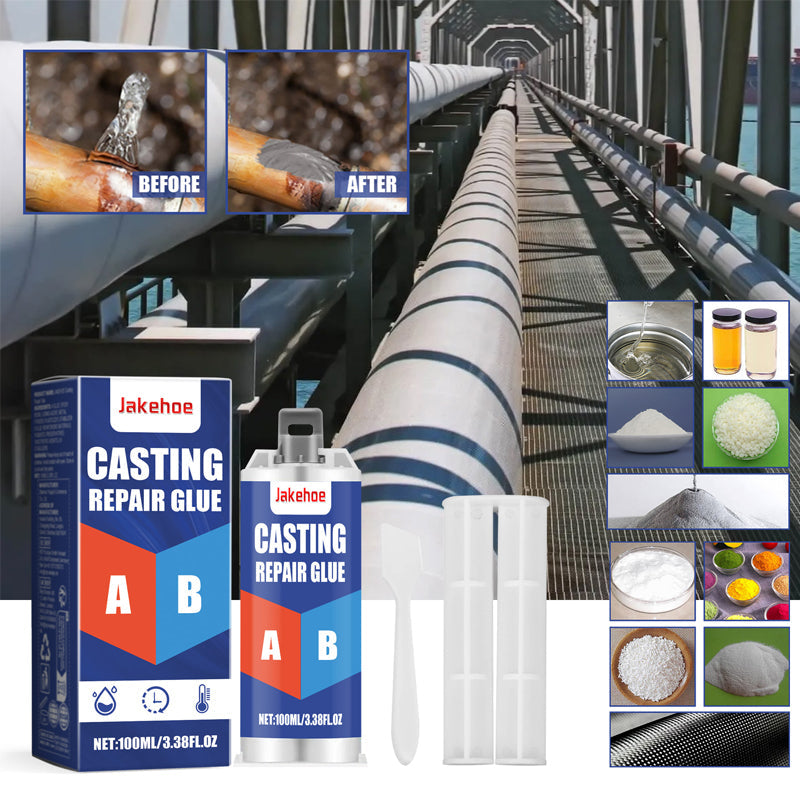 High-temperature resistant metal casting repair adhesive