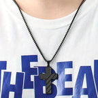 American Flag Cross Pendant Necklace