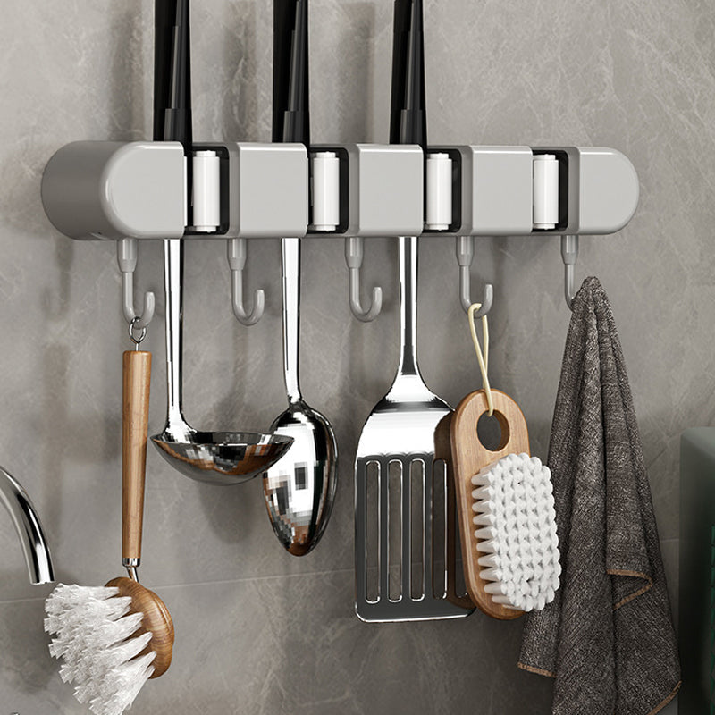 Multifunctional Mop Holder with Hooks