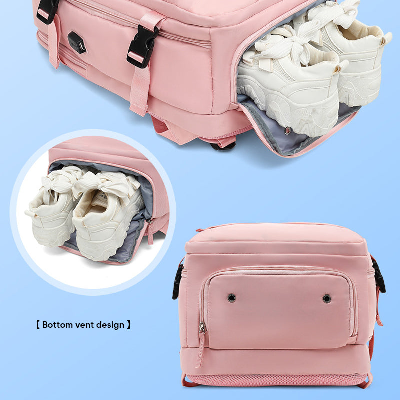 Women's large travel waterproof hiking backpack