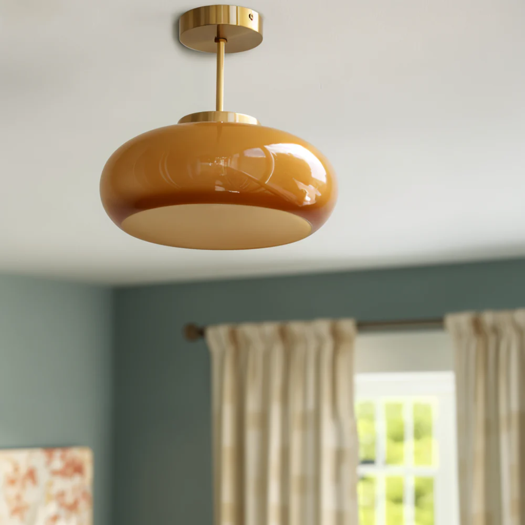 Vintage Yellow Ceiling Lamp