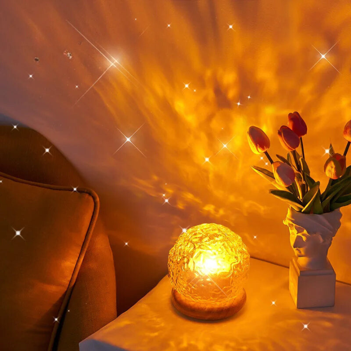 Unique Wave Effect Table Lamp for Relaxation