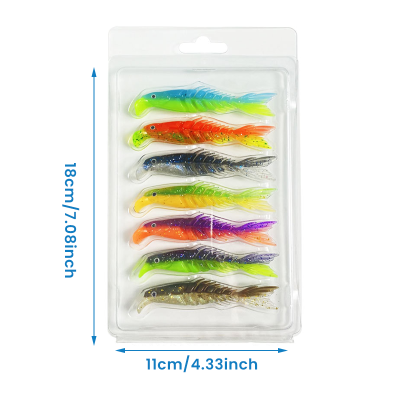 Rubber fish with multiple segments