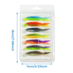 Rubber fish with multiple segments