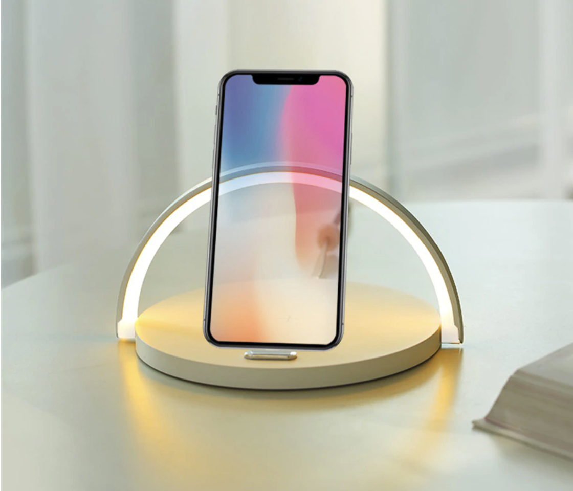 Bowlight Design™ - Stylish 3-in-1 Night Light with Qi Charger