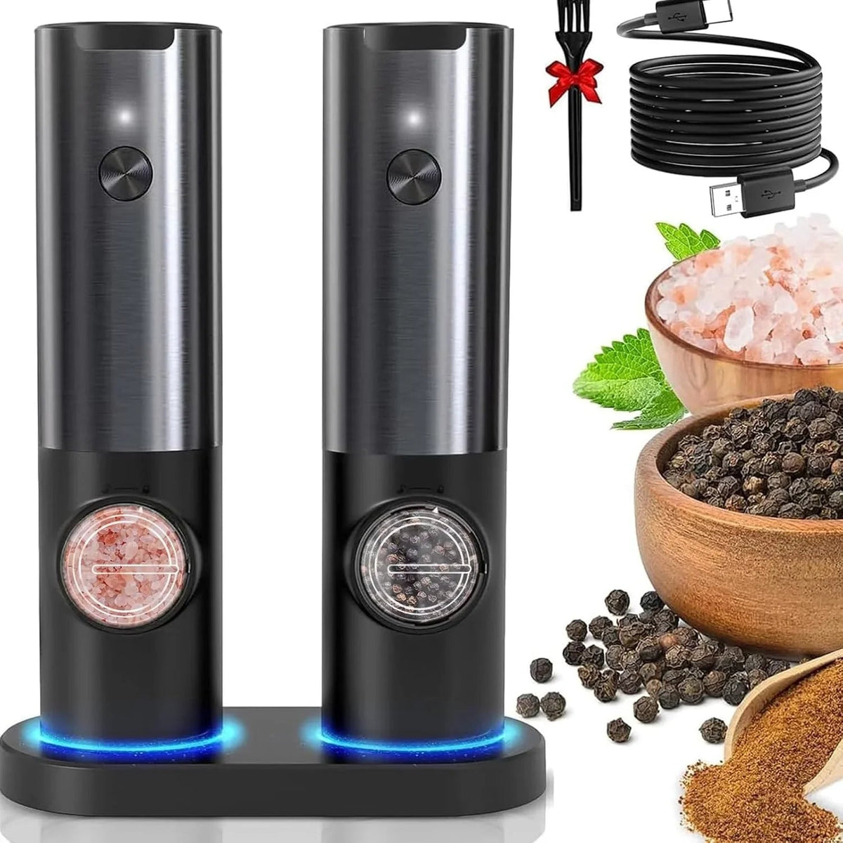 Noble Electric Salt and Pepper Mill with Battery