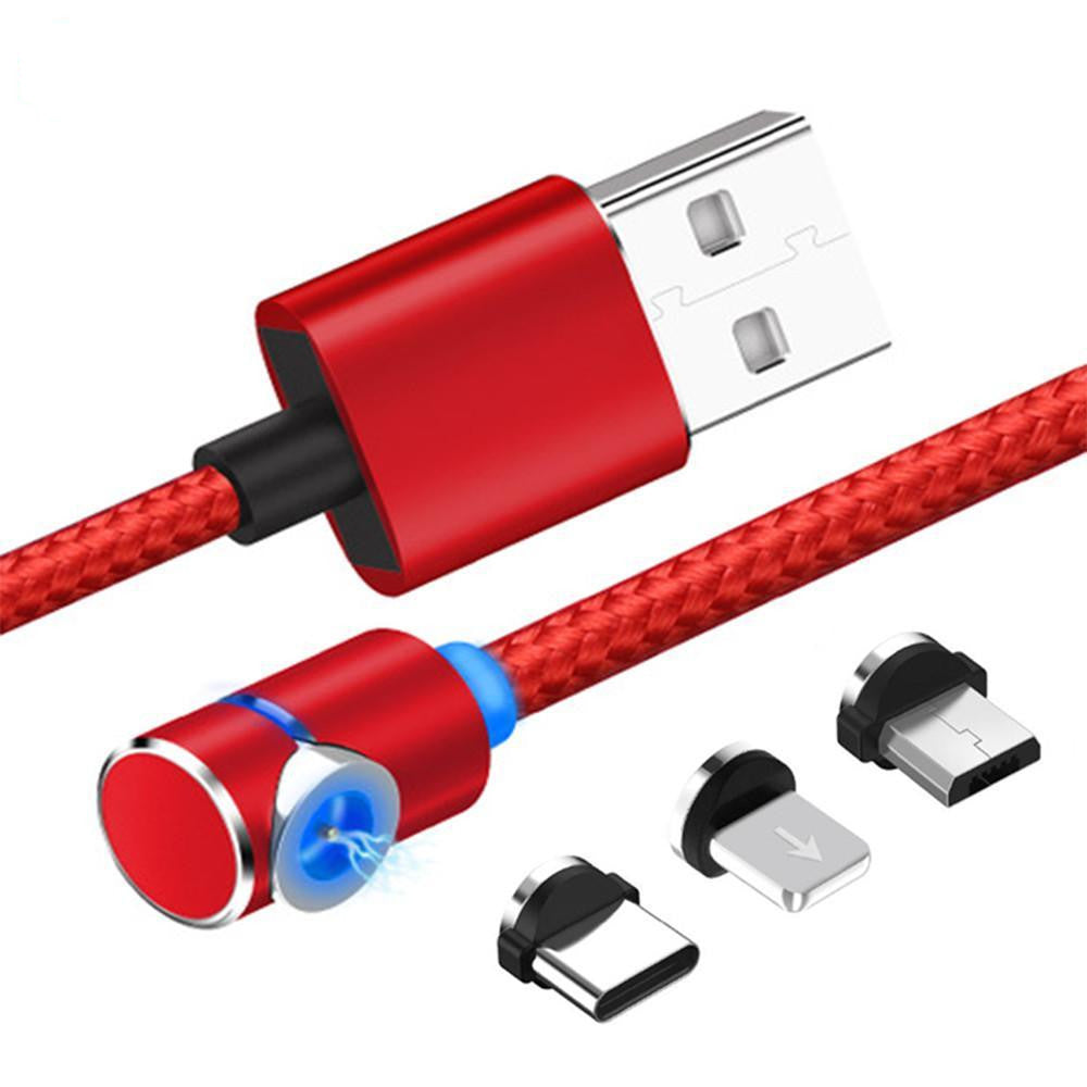 3 In 1 Magnetic Usb Charging Cable With Led Light