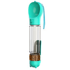Portable 500ml Pet Water Bottle with Food Compartment & Bag