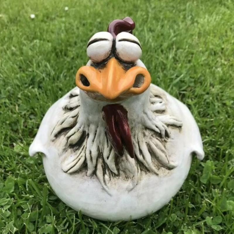 Big Eye Hen Resin Handicraft