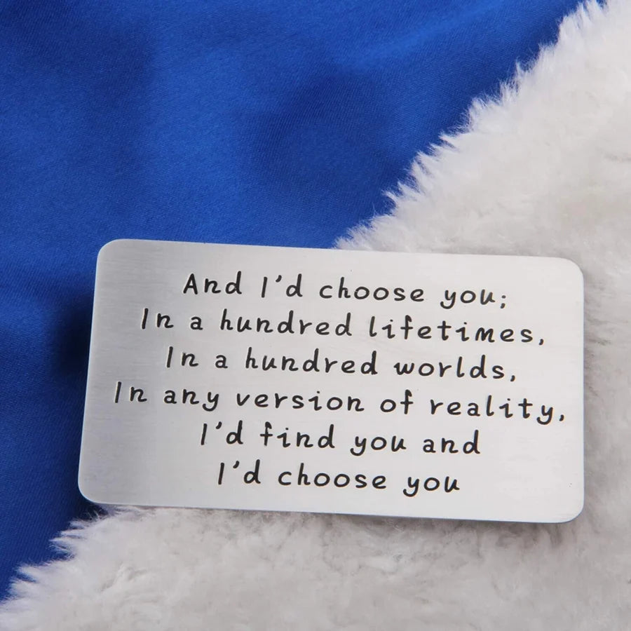 Anniversary gifts for couples, long-distance use wallet card for him