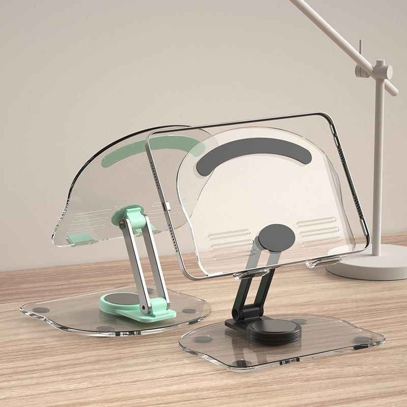 Folding transparent acrylic tablet stand