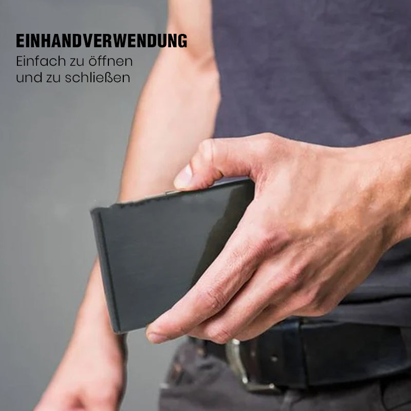 Ultral thin card case with theft and demagnetization protection