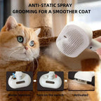 Steam brush for pets with steam cleaning