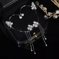 Butterfly Tassel Style Zircon Earrings
