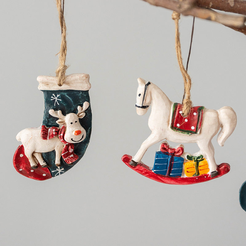 Christmas Tree Hanging Resin Ornament Pendant