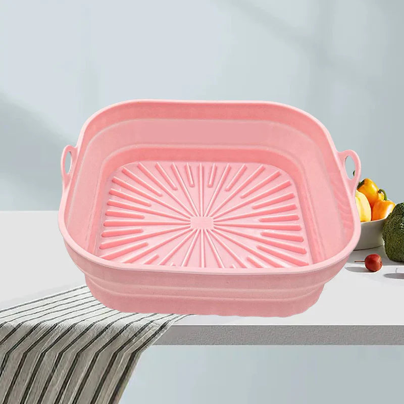 Air fryer grill pan made of silicone
