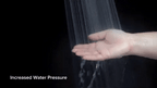 High-Pressure Showerhead with Micro-Hole Spray Design and Up to 200% More Pressure