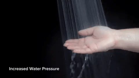 High-Pressure Showerhead with Micro-Hole Spray Design and Up to 200% More Pressure