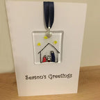 Handmade Christmas card ornaments