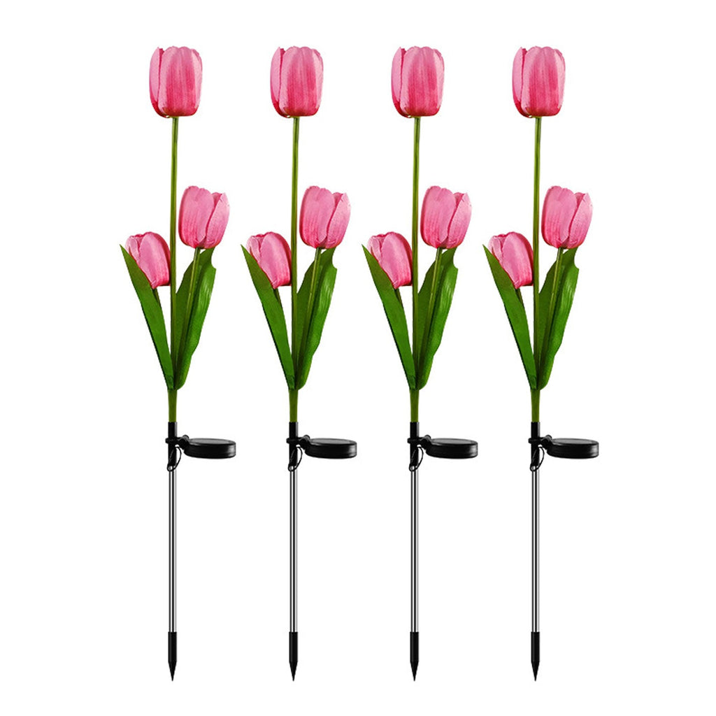 Solar Tulip Lawn Light Outdoor Garden LED Tulip Flower Light Ground Stake Landscape Light