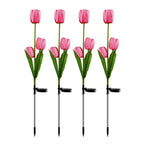 Solar Tulip Lawn Light Outdoor Garden LED Tulip Flower Light Ground Stake Landscape Light