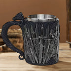 Creative Stainless Steel Medieval Mug Tankard for Beer Coffee