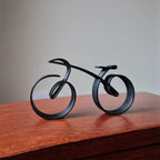 Minimalistic Bicycle Sculpture Wire Mesh Style