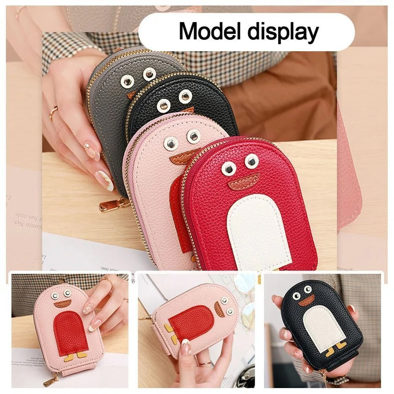 Cute Penguins PU Credit Card Coin Purse