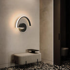Curved Wall Lamp in Aluminum in Modern Style