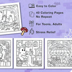 Spooky Cutie: Coloring Book for Adults and Teens