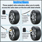 Universal flexible tire valve extensions