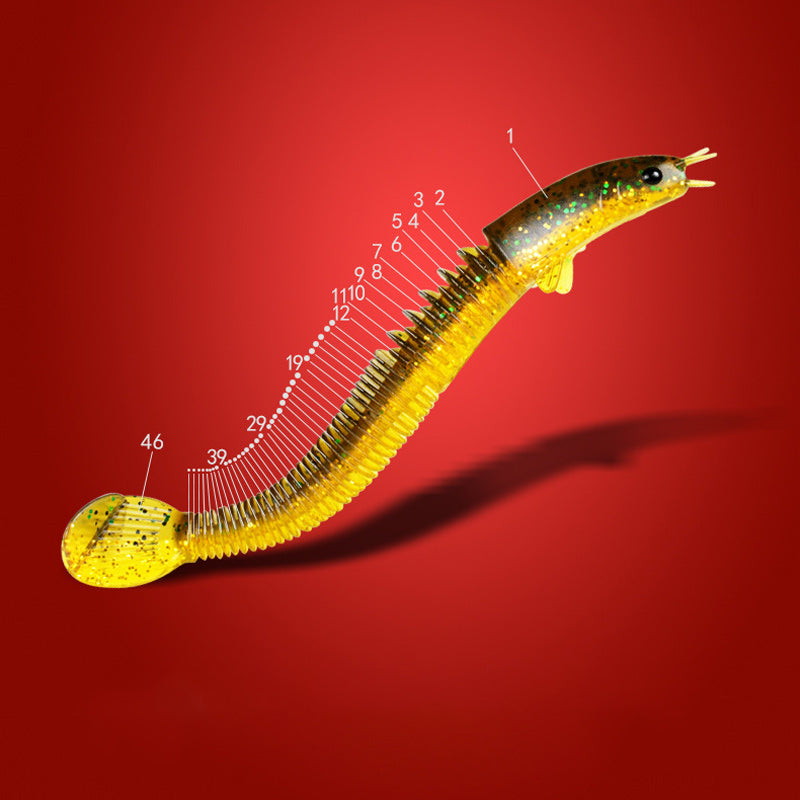 New Design Angler Dragon Hole Bait 46 Sections Soft Bait