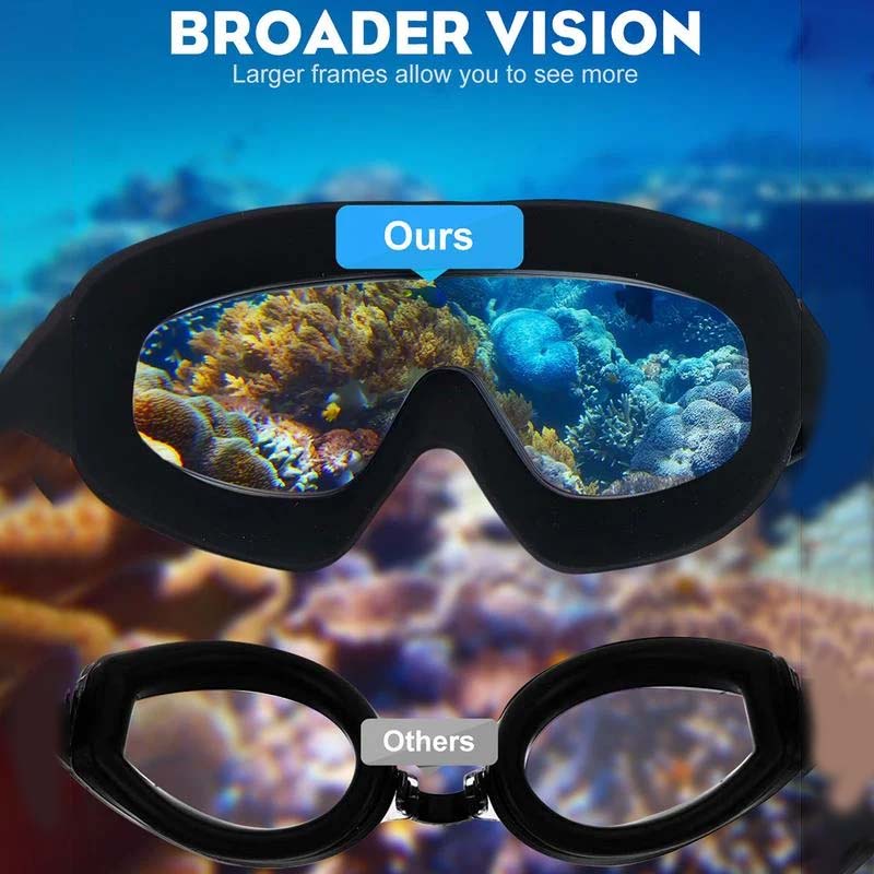 Wide View Anti-Fog Swimming Goggles