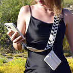 Phone strap with zipper pocket