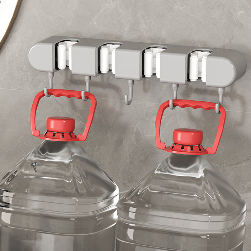 Multifunctional Mop Holder with Hooks
