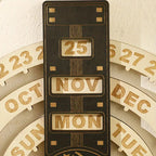 Wood Rotating Circular Perpetual Calendar