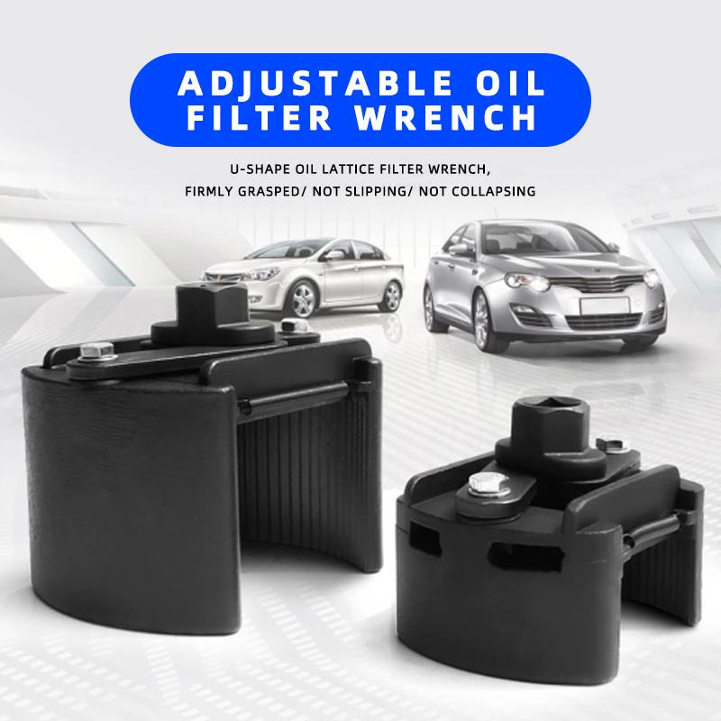 Adjustable oil filter wrench