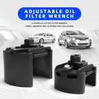Adjustable oil filter wrench