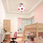 SportLume Creative Ceiling Light | Basketball & Football Design | Semi-Mount | Glass Lamp