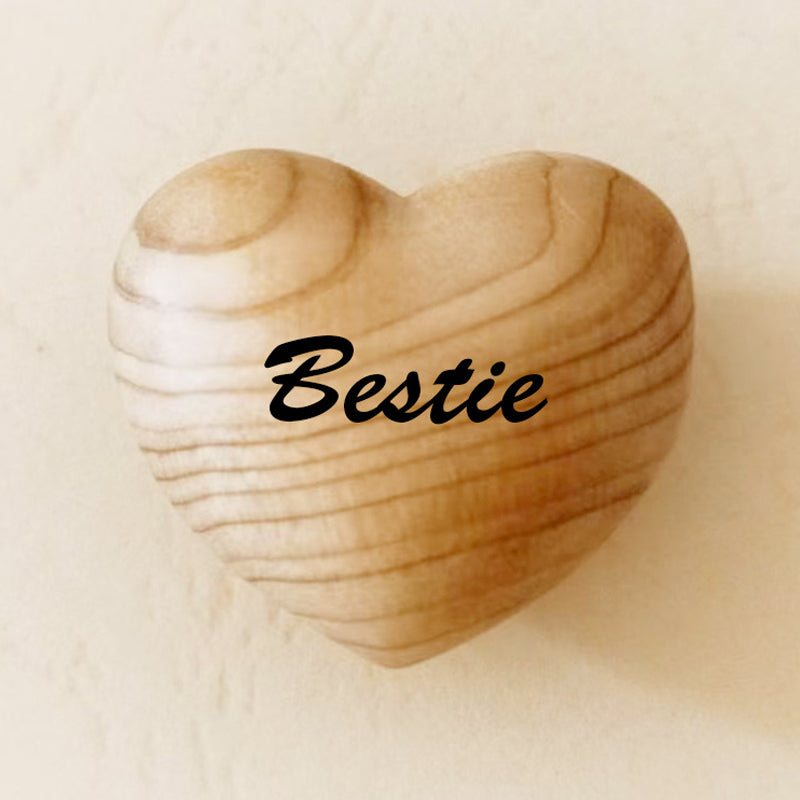 Small Pocket Hug Wooden Heart Token